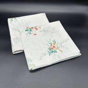 Vintage King Size Pillowcases Floral Lady Pepperell USA 1980s Flowers Cottage
